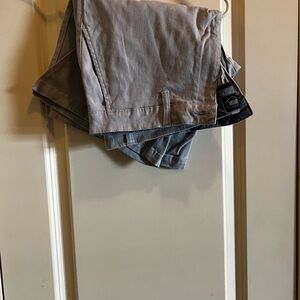 Men's Gray Flat Front Shorts